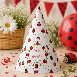 Two Cute Ladybug 2nd Birthday Party for Kids パーティーハット