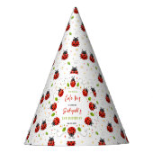 Two Cute Ladybug 2nd Birthday Party for Kids パーティーハット (正面)