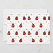 Two Cute Ladybug 2nd Birthday Party for Kids  招待状 (裏面)