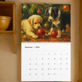Two Cute Puppies Calendar カレンダー