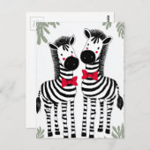 Two Cute Zebras ポストカード (正面/裏面)