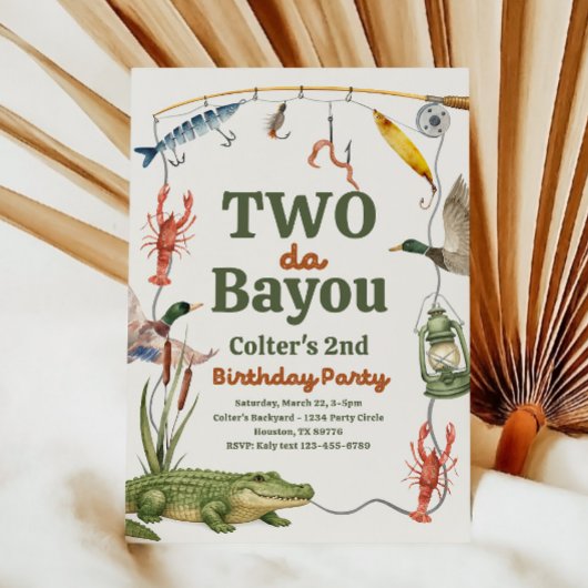 Two Da Bayou Birthday Invitation 招待状