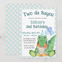 Two da Bayou - Crawfish Boil Birthday Party 招待状