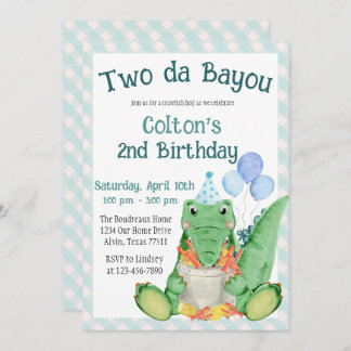 Two da Bayou - Crawfish Boil Birthday Party 招待状