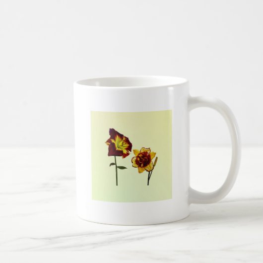 Two Daylilies having a Chat コーヒーマグカップ (右)