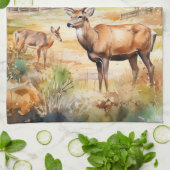 Two Deer キッチンタオル (折り畳み)