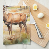 Two Deer キッチンタオル (四つ折り)