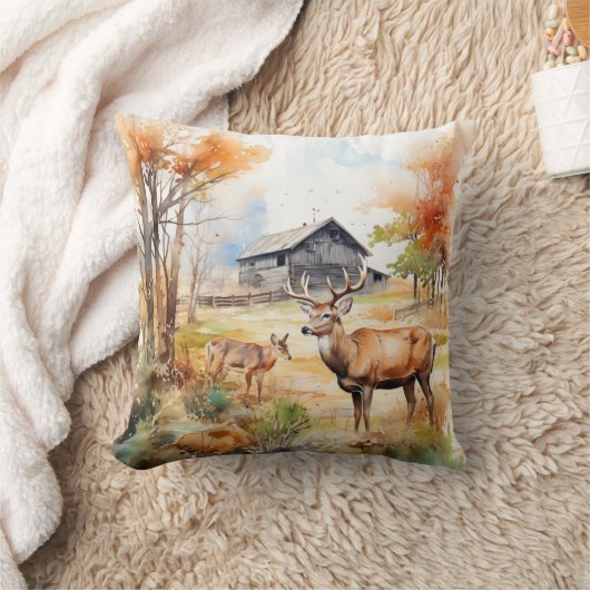 Two Deer クッション (ブランケット)