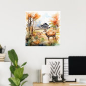 Two Deer ポスター (ホームオフィス)