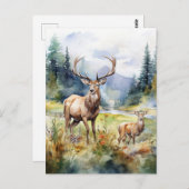Two Deer ポストカード (正面/裏面)