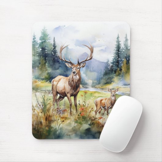 Two Deer マウスパッド (マウス)