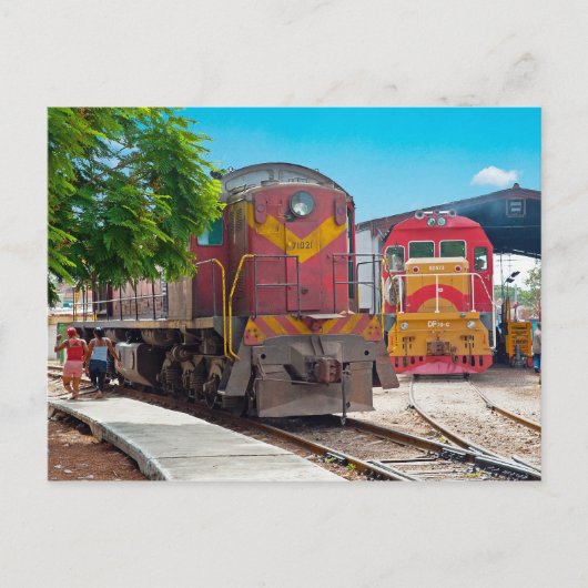 Two diesellocomotives ポストカード (正面)