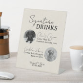 Two Dog Wedding Signature Drinks Bar Sign 台座サイン (インサイチュ)