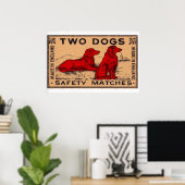 Two Dogs - Matchbox Print - Sweden Wall Art ポスター (ホームオフィス)