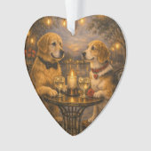 Two Dogs on a Date • アクリルハートオーナメント オーナメント (正面)