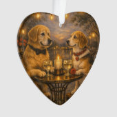Two Dogs on a Date • アクリルハートオーナメント オーナメント (正面)