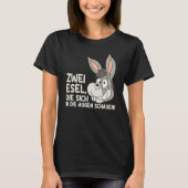 Two donkey who look into the eyes sarcasm tシャツ (正面)