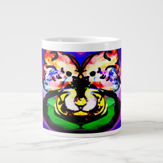 Two Doves  spring  ジャンボコーヒーマグカップ (正面)