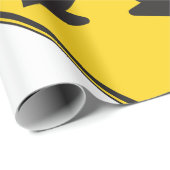 Two Downward Arrows Warning Road Sign ラッピングペーパー (ロールコーナー)