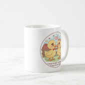two ducks and love , you are the quack of my heart コーヒーマグカップ (正面右)