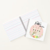 Two Easter Bunnies Personalized Spiral Notebook ノートブック (内部)