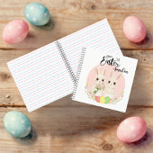 Two Easter Bunnies Personalized Spiral Notebook ノートブック