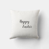 Two Easter Bunnies Personalized Throw Pillow クッション (裏面)