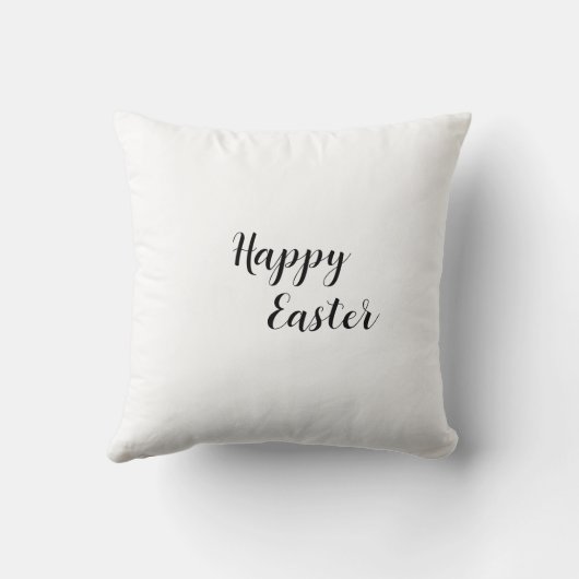 Two Easter Bunnies Personalized Throw Pillow クッション (裏面)