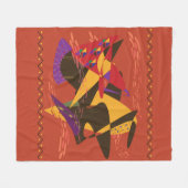 Two Elegant Black Women フリースブランケット (正面(横))