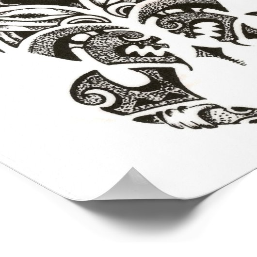 two faces (honu)turtle ポスター (角)