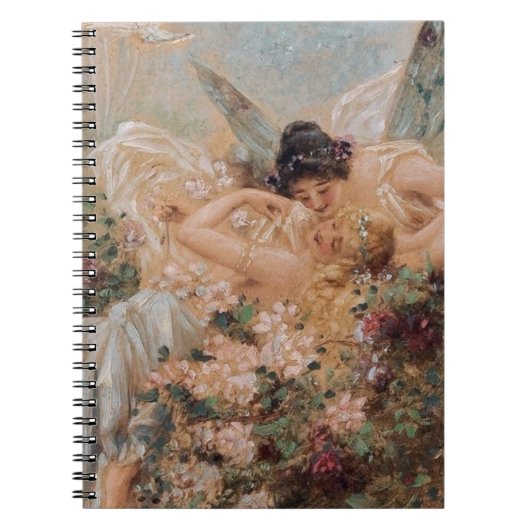 Two Fairies Embracing in a Landscape with a Swan ノートブック (正面)