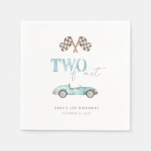 TWO FASTレトロレースカー スタンダードカクテルナプキン (正面)