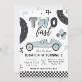 TWO FAST招待状 |レーシング誕生日招待状 招待状 (正面)