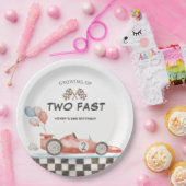 Two Fast バースデーレースカー 2周目 ペーパープレート (パーティー)