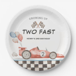Two Fast バースデーレースカー 2周目 ペーパープレート