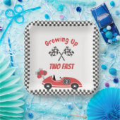 "Two Fast"レッドレースカー誕生日パーティープレート ペーパープレート (パーティー)