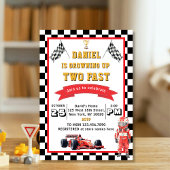 Two Fast レーシングカー 2歳の誕生日パーティー 招待状