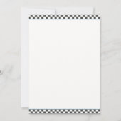 "Two Fast"レースカー2nd誕生日パーティの招待状 招待状 (裏面)