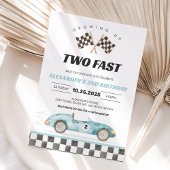 Two Fast レースカー 2歳の誕生日招待状 招待状