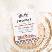Two Fast レースカー 2歳の誕生日招待状 招待状