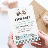Two Fast レースカー 2歳の誕生日招待状 招待状