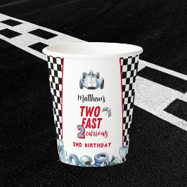 Two Fast 2歳の誕生日 男の子 レーシングカー 紙コップ
