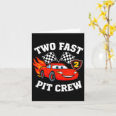 Two Fast 2 2nd Birthday T Crew 2yr Year Old  カード (黄色い花)