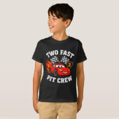 Two Fast 2 2nd Birthday T Crew 2yr Year Old  Tシャツ (正面フル)