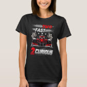 Two Fast 2 Curious racing 2nd Birthday two fast bi Tシャツ (正面)