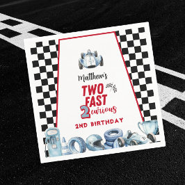 Two Fast 2nd birthday Boy Racing Car  スタンダードカクテルナプキン