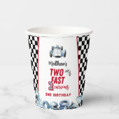 Two Fast 2nd birthday Boy Racing Car  紙コップ (正面)