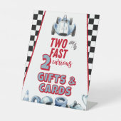 Two Fast 2nd birthday Boy Racing Car Gifts 台座サイン (正面)