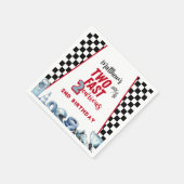 Two Fast 2nd birthday Boy Racing Car Invitation スタンダードカクテルナプキン (角)