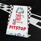 Two Fast 2nd birthday Boy Racing Car Pitstop 台座サイン